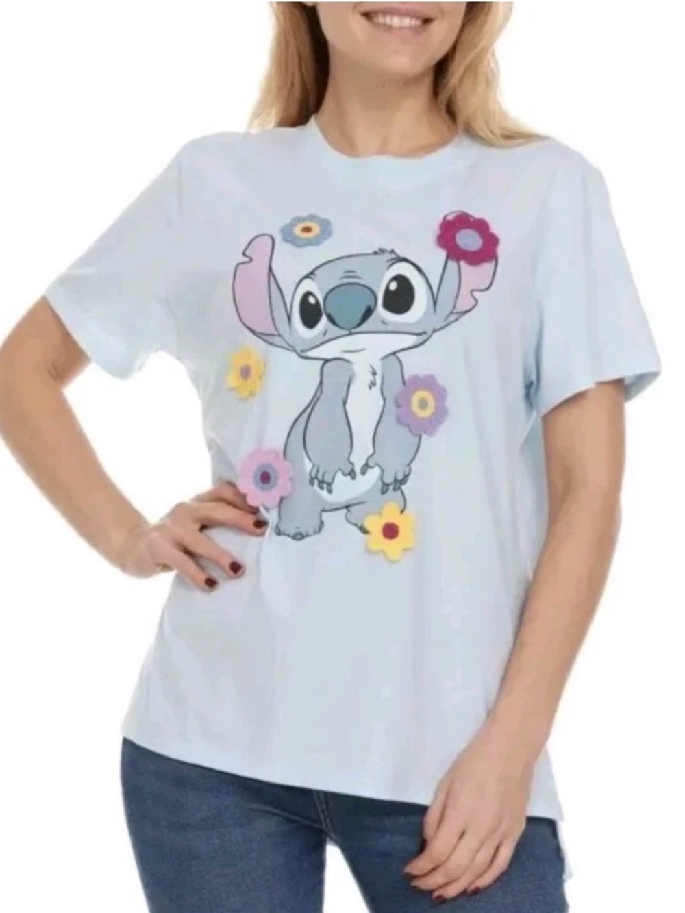 'Stitch with Crochet Flowers' Graphic Tee